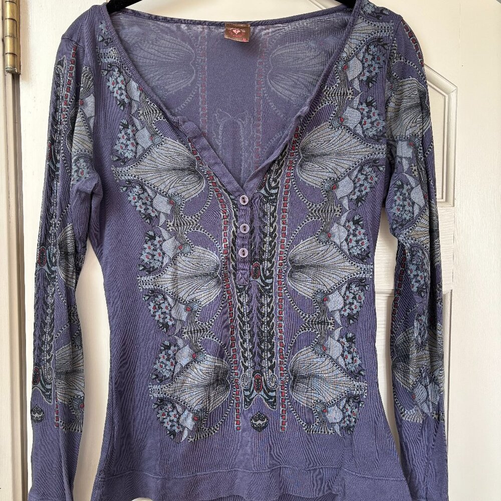 American Vintage Purple Long Sleeve Top